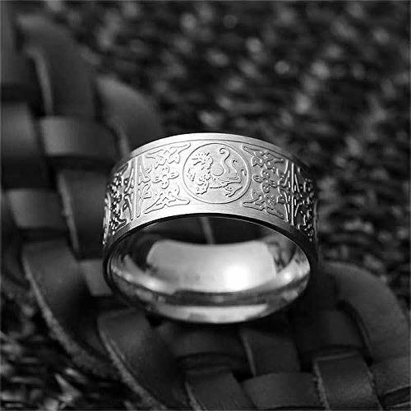 KarmaRipple's Four Guardian Beast Dragon Ivory Tiger Suzaku Basalt Carved Success Fortune Ring p14