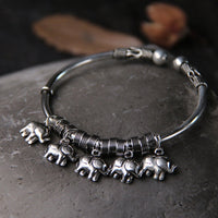 Armreif „Elefant Strength“ von KarmaRipple aus 925er Sterlingsilber