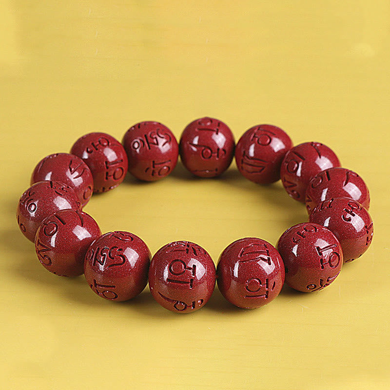 KarmaRipple's Authentic Double PiXiu Cinnabar Om Mani Padme Hum Wealth Fortune Bead Bracelet p22