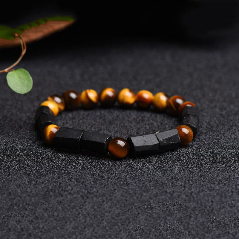 KarmaRipple's Authentic Black Tourmaline Tiger Eye Positive Bracelet p6