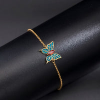 KarmaRipples 925 Sterling Silber Schmetterling Zirkon Liebeskettenarmband