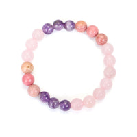 KarmaRipples 108 Mala-Perlenarmband mit Amethyst und Rosenquarz, spirituell ausgleichend, mit Quasten