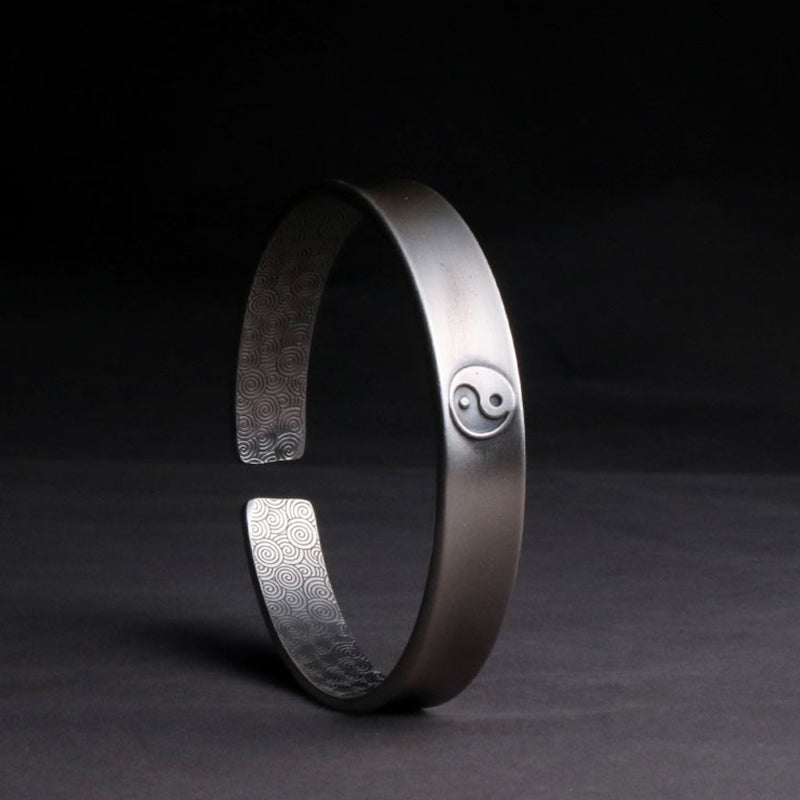 KarmaRipple's 999 Sterling Silver Yin Yang Auspicious Clouds Balance Balance Bracelet p3