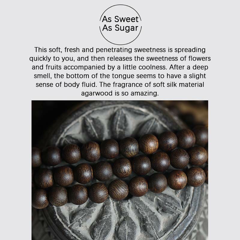 KarmaRipple's 108 Mala Beadwork 999 Pure Gold Beadwork Rare Brunei Agarwood Peace Strength Bracelet p10