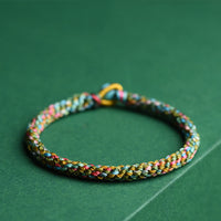 KarmaRipples farbenfrohes, handgefertigtes, gewebtes Seilarmband „Fortune“ für Kinder und Erwachsene