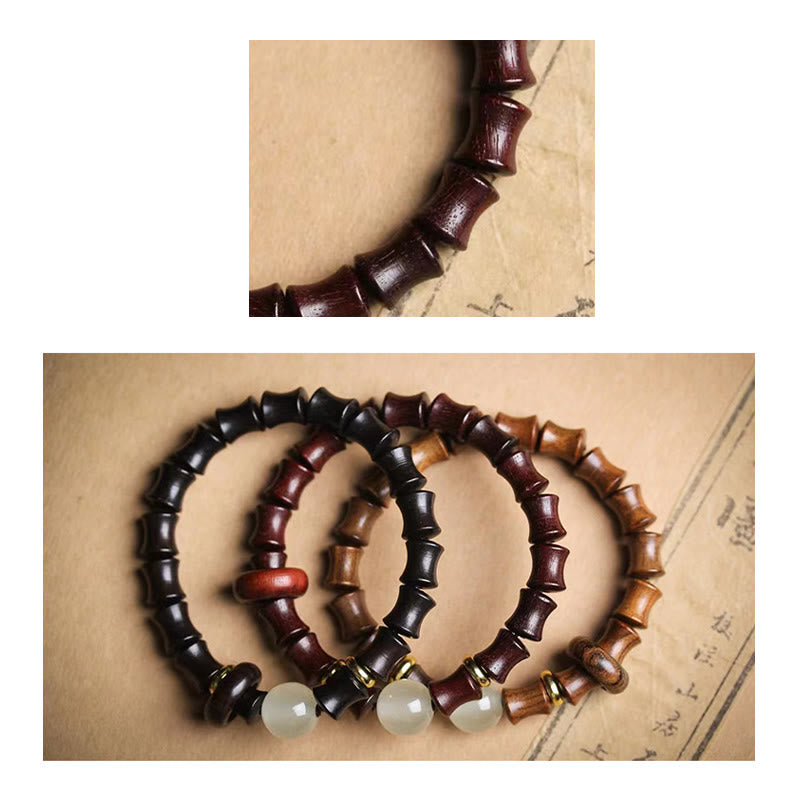 KarmaRipple's Ebony Green Sandalwood Black Rosewood Bamboo Peace Bracelet p11
