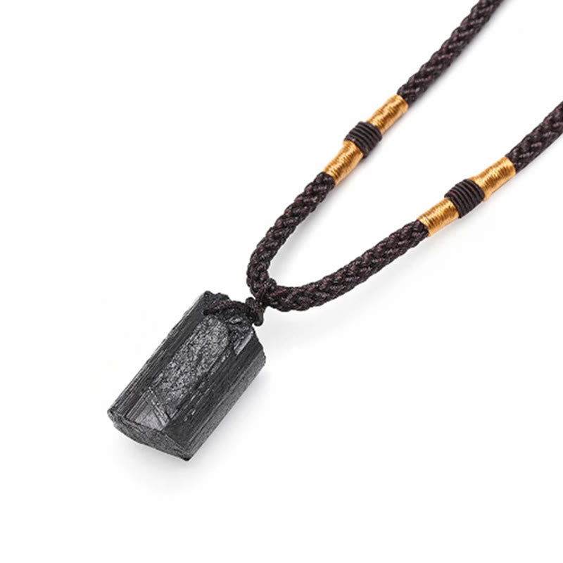 KarmaRipple's Authentic Black Tourmaline Positive Rope Pendant Necklace p3