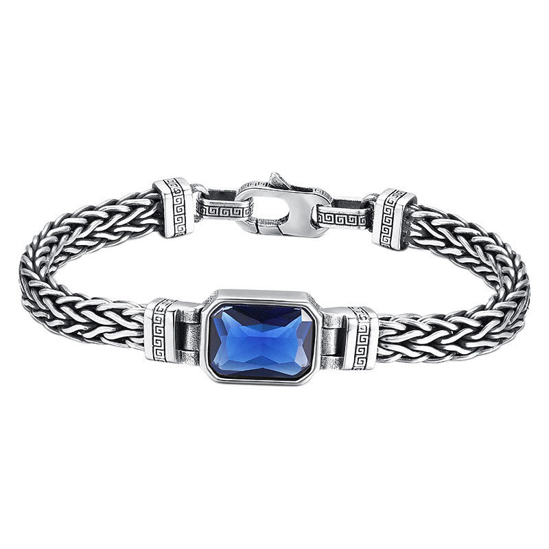 KarmaRipple's Retro Blue Acrylic Dragon Keel Woven Design Balancing Wealth Buckle Bracelet p14