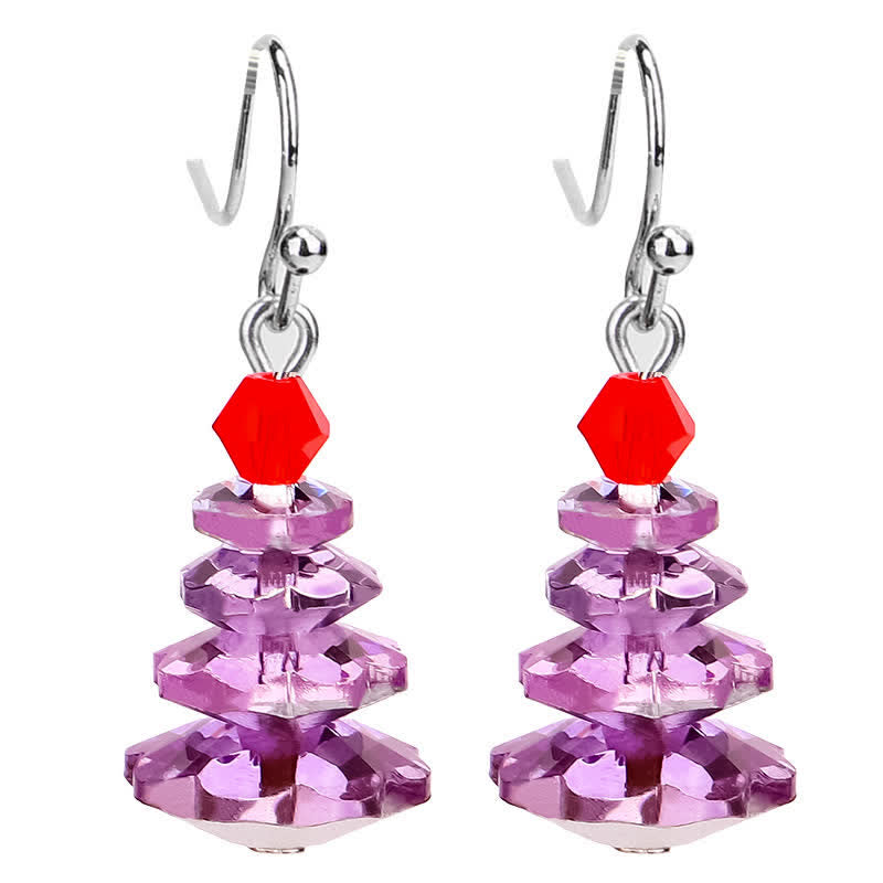 KarmaRipple's Various Crystals Christmas Tree Amethyst Peace Balancing Drop Earrings p22