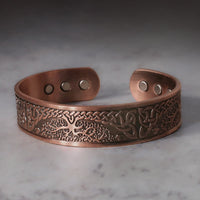 KarmaRipples Glücksbaum des Lebens Balance Magnetisches verstellbares Manschettenarmband