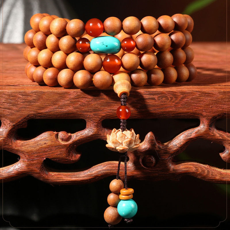 KarmaRipple's Tibetan Sandalwood Lotus Enlightenment Talisman Mala Bracelet p4