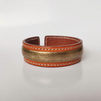 KarmaRipple's 2 Stück Om Mani Padme Hum Drache Phoenix Bronze Leder Peace Armreif