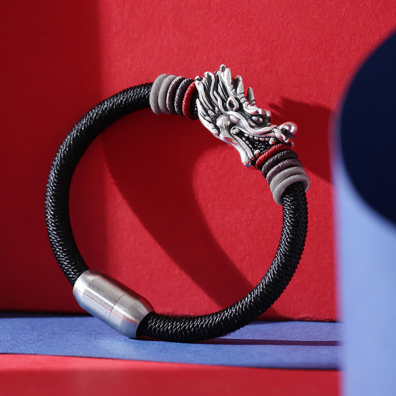 KarmaRipple's 999 Sterling Silver Dragon Fortune Handcrafted Woven Child Adult Bracelet p4