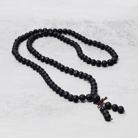 KarmaRipples 108 authentische Lavastein-Perlenarbeiten, Gebets-Mala-Armbandanhänger 