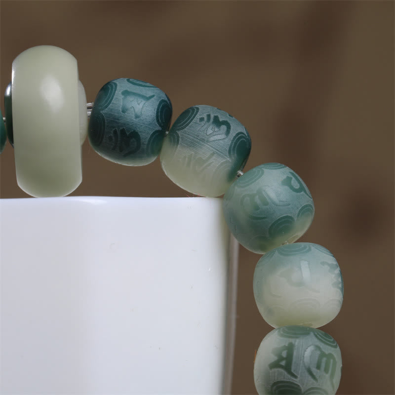 KarmaRipple's Bodhi Seed Om Mani Padme Hum Engraved Keep Away Evil Spirits Bracelet p5