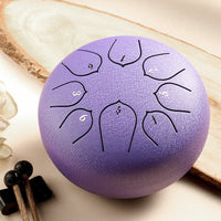 KarmaRipples Steel Tongue Drum, Klangausgleichende Meditation, Lotusmuster-Schlagzeug, 8-Noten, 6-Zoll-Schlaginstrument