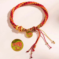 KarmaRipples handgefertigtes Koi-Fisch-Armband mit chinesischem Tierkreiszeichen, Schutzschnur, Reinkarnation, geflochtenes Armband