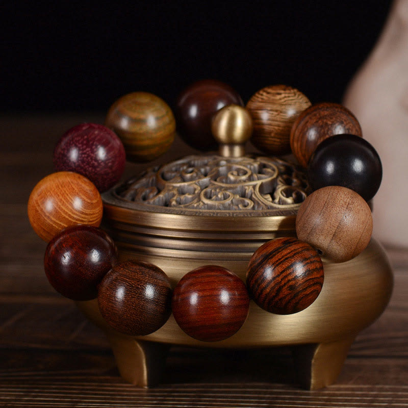 KarmaRipple's Multicolored Sandalwood Protection Balancing Bracelet p4