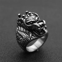 KarmaRipples Dragon Balance Titanstahlring