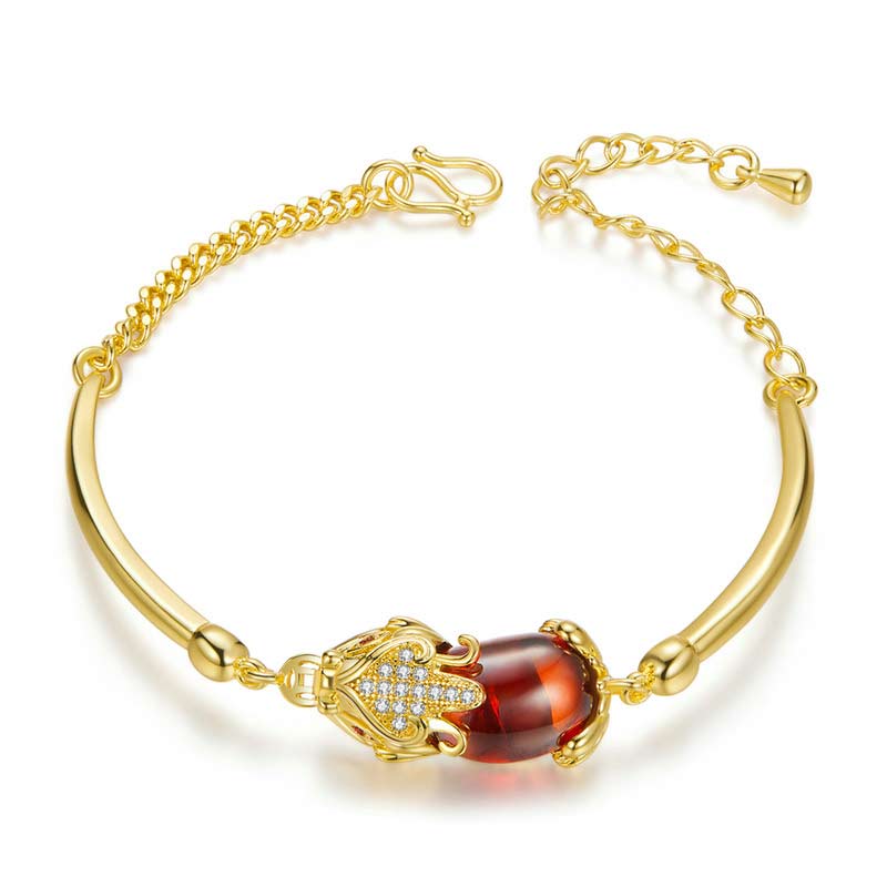 KarmaRipple's FengShui Golden Red Agate PiXiu Wealth Fortune Bracelet p9