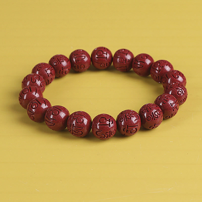 KarmaRipple's Authentic Double PiXiu Cinnabar Om Mani Padme Hum Wealth Fortune Bead Bracelet p33