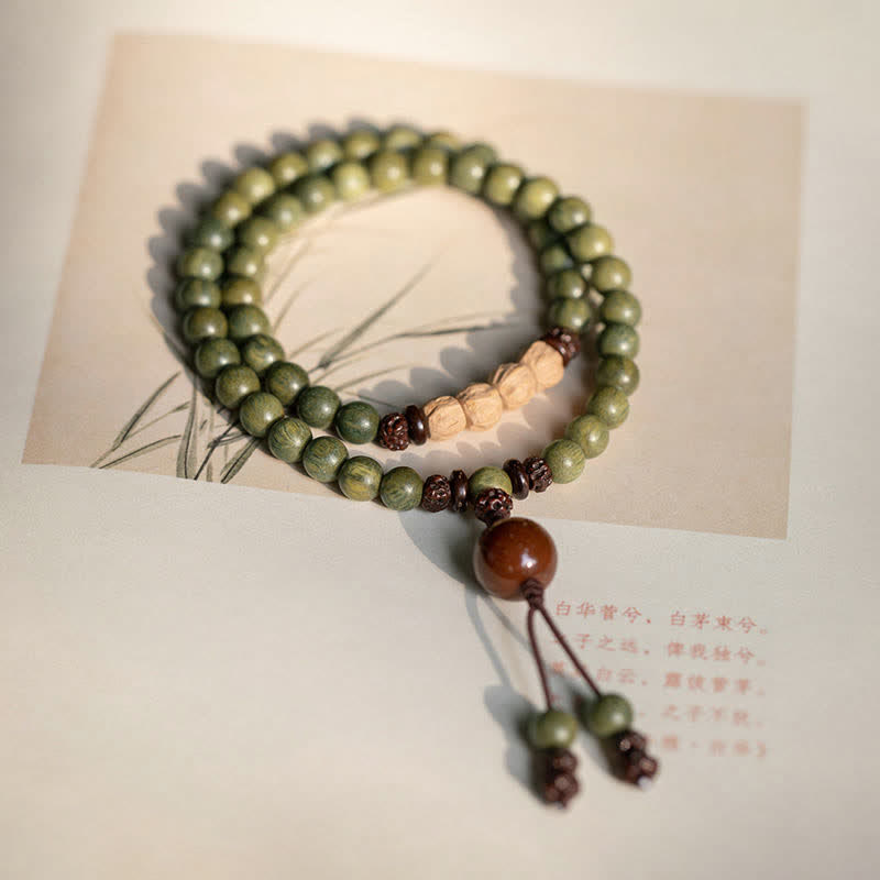 KarmaRipple's Green Sandalwood Positive Peace Bracelet p1
