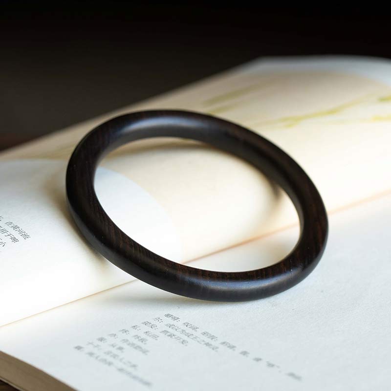 KarmaRipple's Tibetan Small Leaf Red Sandalwood Ebony Green Sandalwood Protection Bracelet Bangle p39