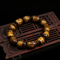 KarmaRipples authentisches Tigerauge-Stein-Integritäts-Willenskraft-Armband