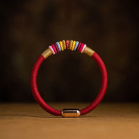 KarmaRipples tibetanisches handgefertigtes King Kong Weave Protection-Gewebearmband mit magnetischer Schnalle