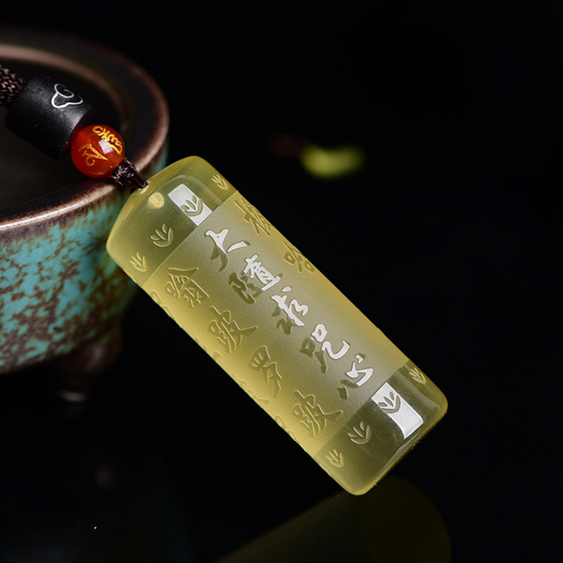 KarmaRipple's Heart Sutra Citrine Happiness Strength Pendant Necklace p17