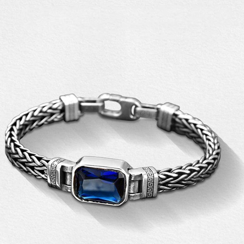 KarmaRipple's Retro Blue Acrylic Dragon Keel Woven Design Balancing Wealth Buckle Bracelet p13