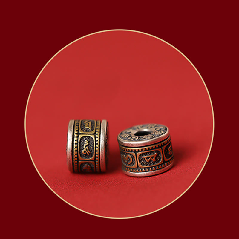 KarmaRipple's 925 Sterling Silver Chinese Zodiac Natal Buddha Cinnabar Om Mani Padme Hum Calm Bracelet p12