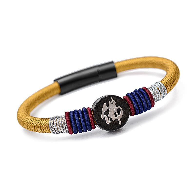 KarmaRipple's Buddha Character Ebony Handcrafted Rope Bracelet p31