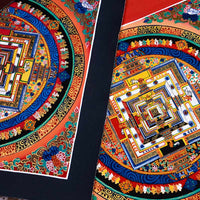 KarmaRipples tibetisches handgefertigtes Thangka-Mandala-Gemälde, Blindbox, zufälliges Farbmuster