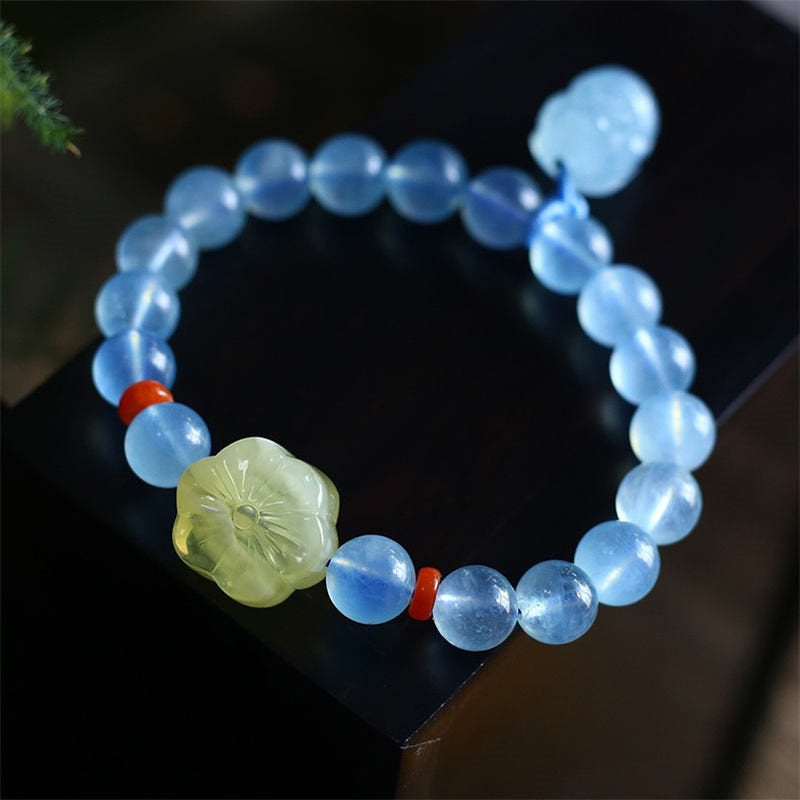 KarmaRipple's Authentic Aquamarine Amber Pixiu Peace Balancing Talisman Bracelet p5