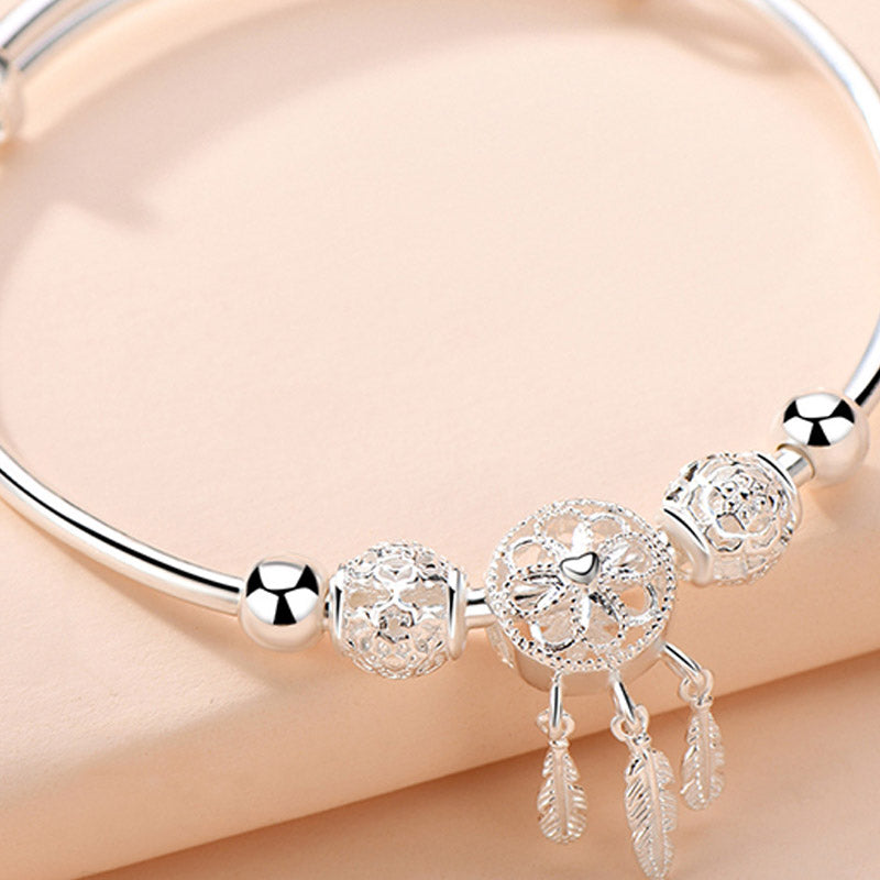 KarmaRipple's Tibetan Ivory Bronze Blessing Dream Catcher Talisman Bracelet p9