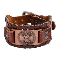 KarmaRipples Glücksbaum-Balance-Lederarmband
