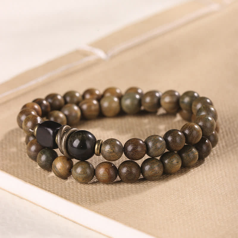 KarmaRipple's Tibetan Green Sandalwood Gemstone Soothing Peace Bracelet p2