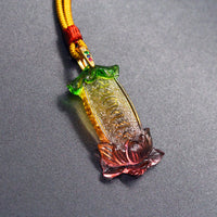 KarmaRipple's Buddha Liuli Lotus Six Character Om Mani Padme Hum Peace Anhänger