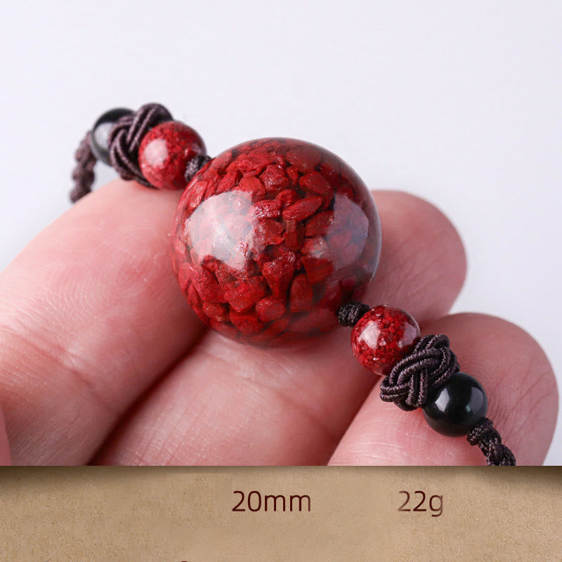 KarmaRipple's Authentic Cinnabar Stones Bead Blessing Pendant Necklace p4