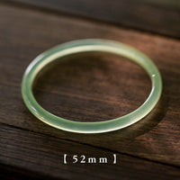 KarmaRipples authentischer Armreif mit grünem Chalcedon für Stärke und Mut