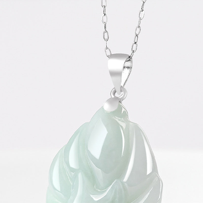 KarmaRipple's 925 Sterling Silver Authentic Jade Nine Tailed Fox Prosperity Pendant Necklace p9