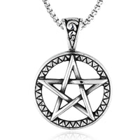 Halskette mit Pentagramm-Balance-Anhänger aus Titanstahl von KarmaRipple