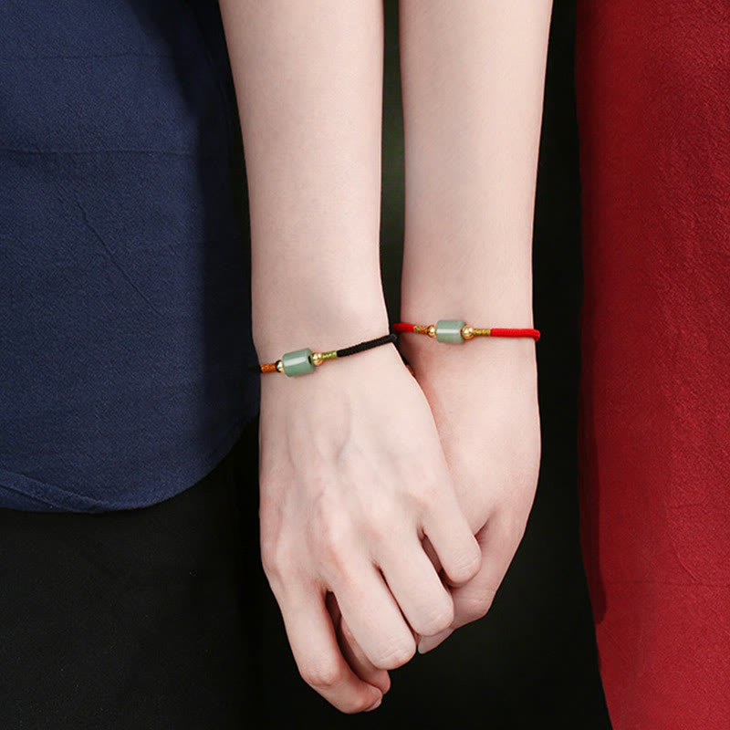 KarmaRipple's Tibet Handmade Green Aventurine Red Stone Malachite Fortune Protection Woven Rope Bracelet p15