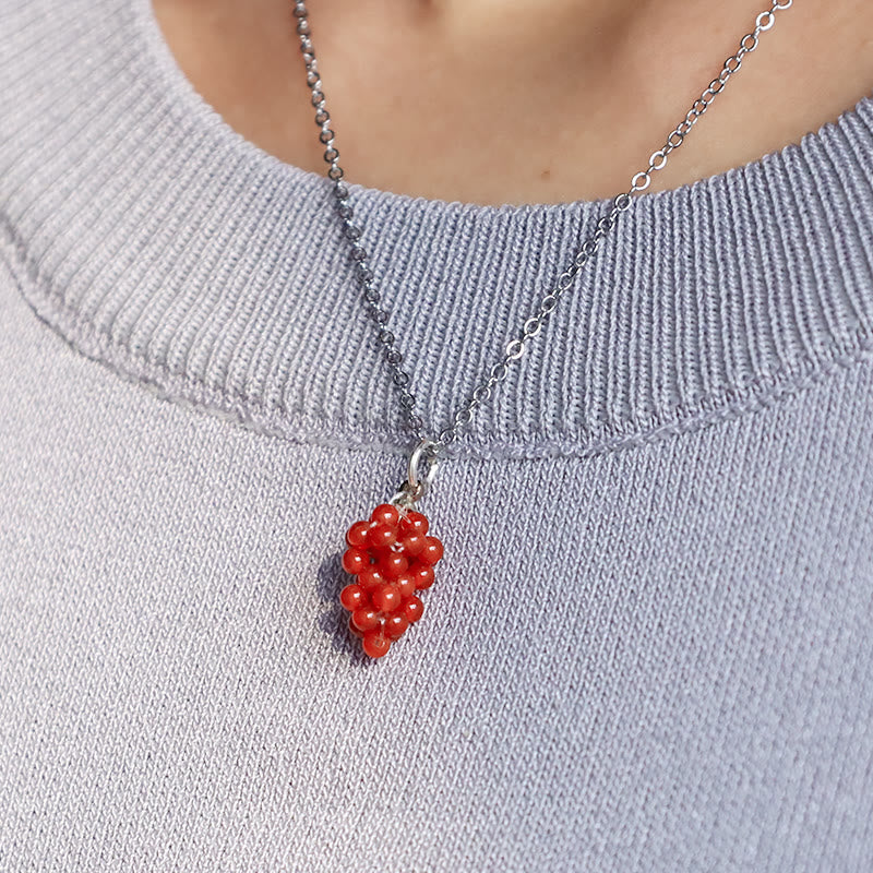 KarmaRipple's Authentic Garnet Red Agate Black Onyx Protection Pendant Necklace p8