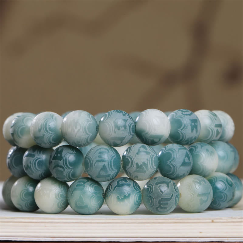 KarmaRipple's Bodhi Seed Om Mani Padme Hum Engraved Keep Away Evil Spirits Bracelet p12