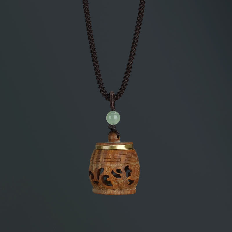 KarmaRipple's Tibet Green Sandalwood Rosewood Om Mani Padme Hum Lotus Positive Soothing Pendant Necklace p27