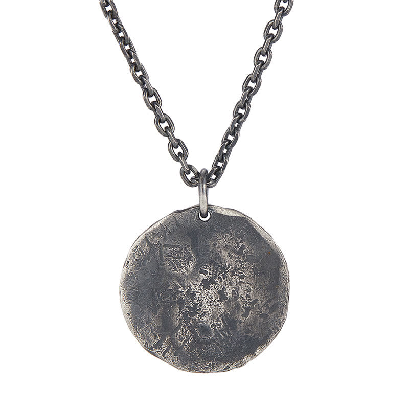 KarmaRipple's 990 Sterling Silver Yin Yang Hammer Texture Balance Pendant Necklace p4