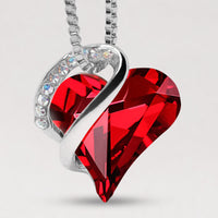KarmaRipples Halskette mit Geburtsstein-Anhänger „Love Heart“ und ausgleichender Energie
