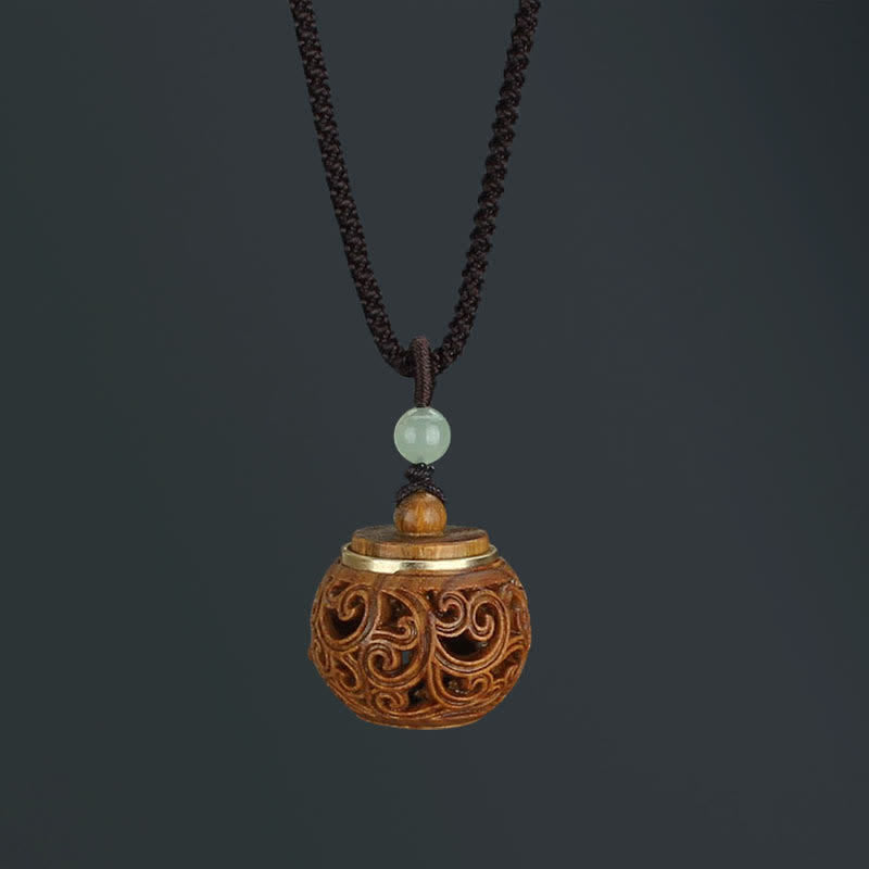 KarmaRipple's Tibet Green Sandalwood Rosewood Om Mani Padme Hum Lotus Positive Soothing Pendant Necklace p4